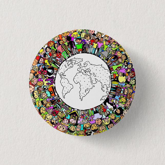 Children of the World 1 Inch Round Button (Front)