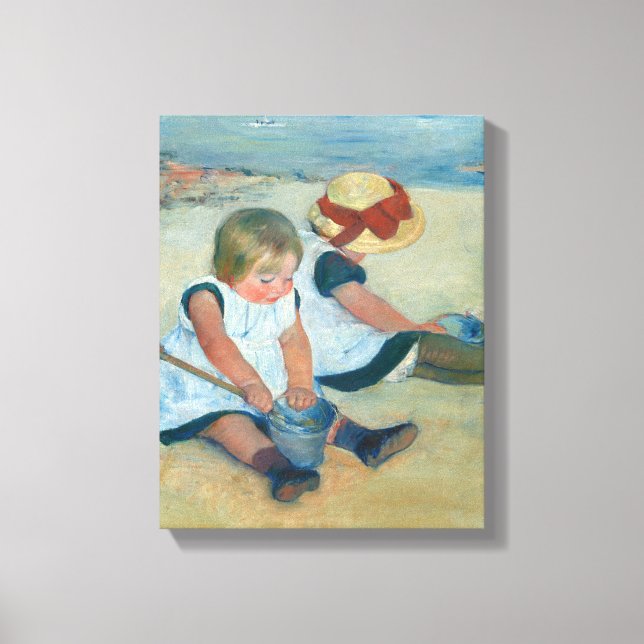 Children on the Beach | Mary Cassatt Canvas Print (Front)