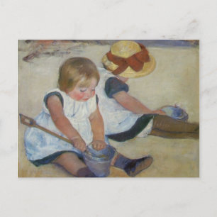 Children on The Beach, Mary Cassatt Postcard