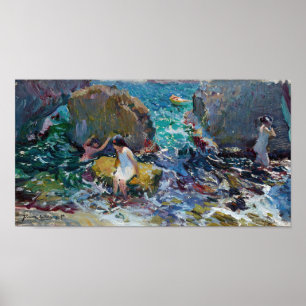 Children on the Shore, Jávea   Joaquín Sorolla Poster