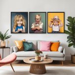 Children or Grandchildren Family Photo Gallery<br><div class="desc">Create your own photo gallery wall using favourite family photos. Shown here with children or grandchildren colourful portraits,  you can use school pictures or other desired photos taken of family members. They make a wonderful wall grouping to add a personal touch to your home or office.</div>