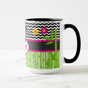 Children Panda Bear Monogram Personalized Name Mug
