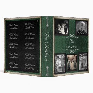 Children Photo Album - Green/Silver Binder