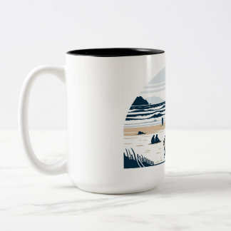 Children playing - beach mug