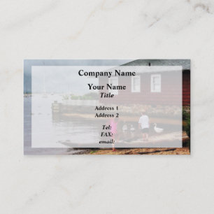 Children Playing by Harbour Essex CT Business Card