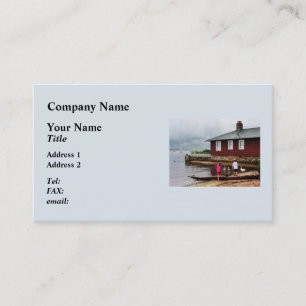 Children Playing by Harbour Essex CT Business Card