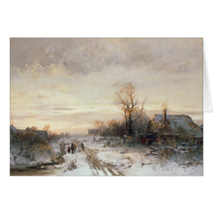 Children playing in a winter landscape