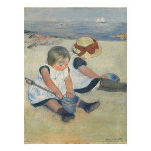Children Playing on the Beach, 1884 Poster