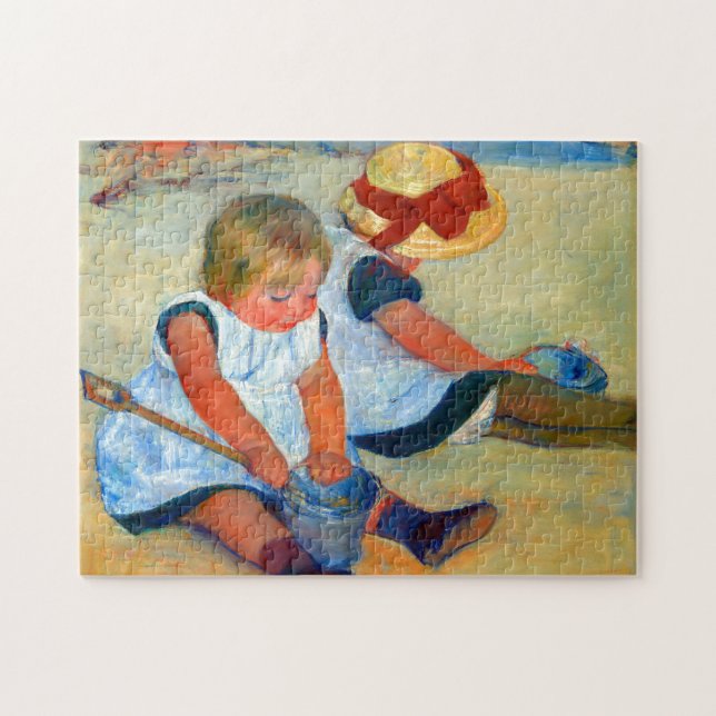 Children Playing on the Beach by Mary Cassatt  Jigsaw Puzzle (Horizontal)