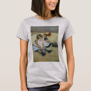 Children Playing on the Beach by Mary Cassatt T-Shirt