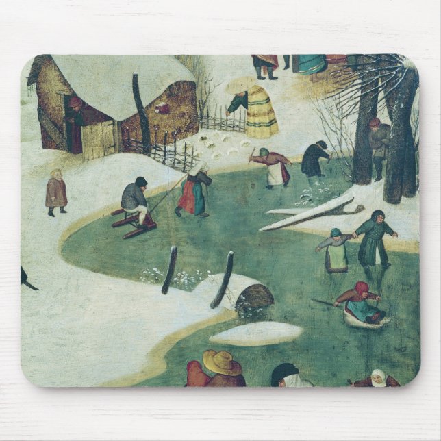 Children Playing on the Frozen River Mouse Pad (Front)