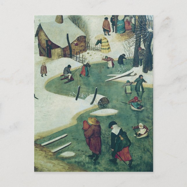 Children Playing on the Frozen River Postcard (Front)