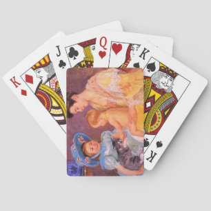 Children Playing with a Cat (by Mary Cassatt) Cards