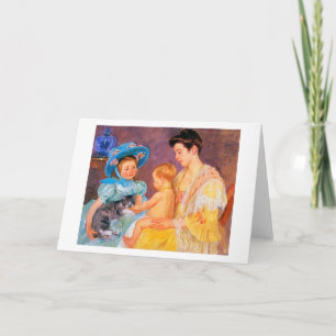 Children Playing with a Cat, Mary Cassatt Card