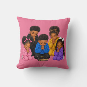Children praying throw pillow