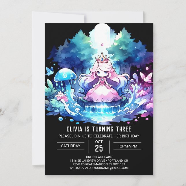 Children Princess Birthday  Invitation (Front)