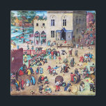 Children’s Games, Pieter Bruegel Magnet<br><div class="desc">Pieter Bruegel the Elder (1525–1530 – 9 September 1569) was the most significant artist of Dutch and Flemish Renaissance painting, a painter and printmaker from Brabant, known for his landscapes and peasant scenes (so-called genre painting); he was a pioneer in making both types of subject the focus in large paintings....</div>