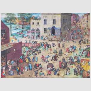 Children’s Games, Pieter Bruegel Tissue Paper