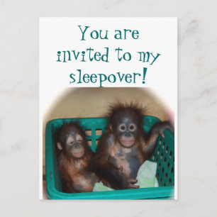 Children 's Party  Sleepover Invitation Postcard