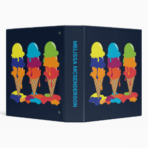 Children’s School Colourful Ice Cream Binder