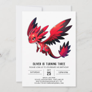 Children’s Sweet Dragon Birthday Invitation