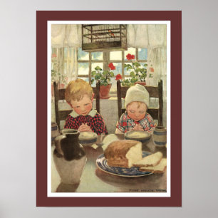 Children Saying Grace Poster