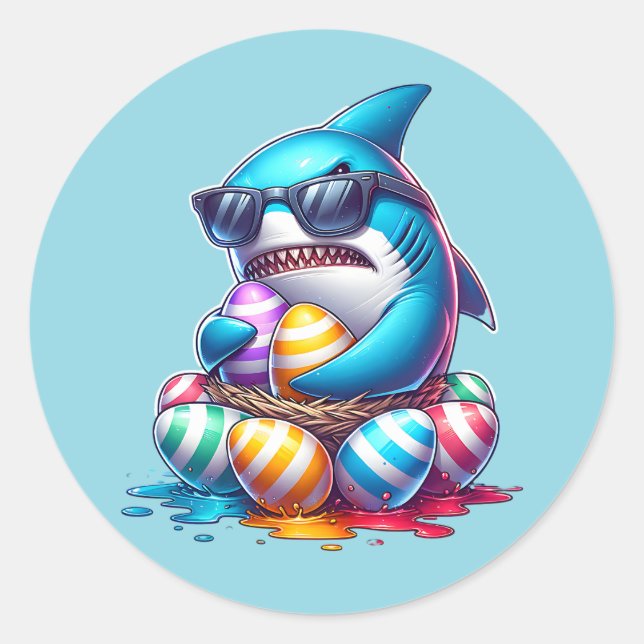 Children stickers with shark motif, Ester sticker  (Front)