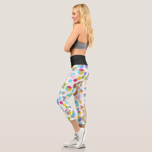 Children Toy Pattern With Teddy Bear Capri Leggings