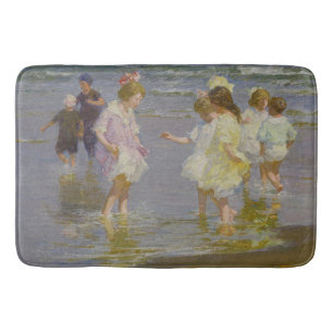 Children Wading on the Beach (by E.H. Potthast) Bath Mat