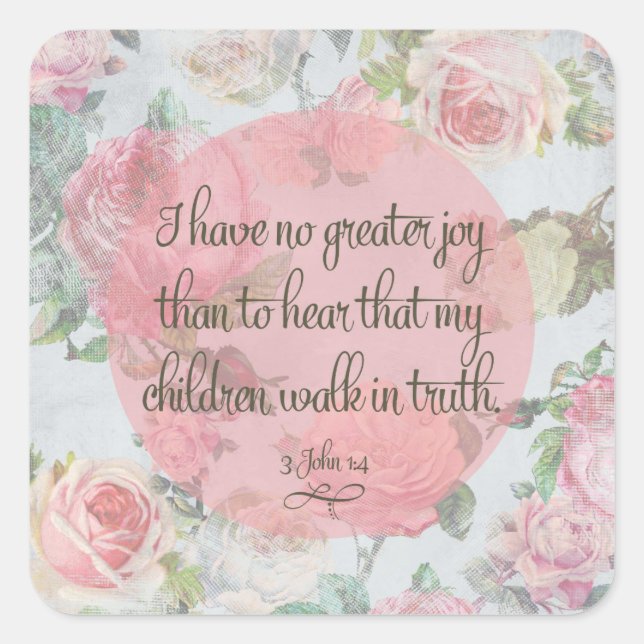 Children Walk in Truth Square Sticker (Front)