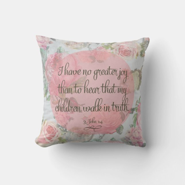 Children Walk in Truth Throw Pillow (Front)
