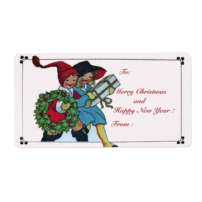 CHILDREN WITH CHRISTMAS GIFTS (Front)