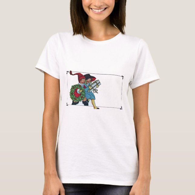 CHILDREN WITH CHRISTMAS GIFTS T-Shirt (Front)