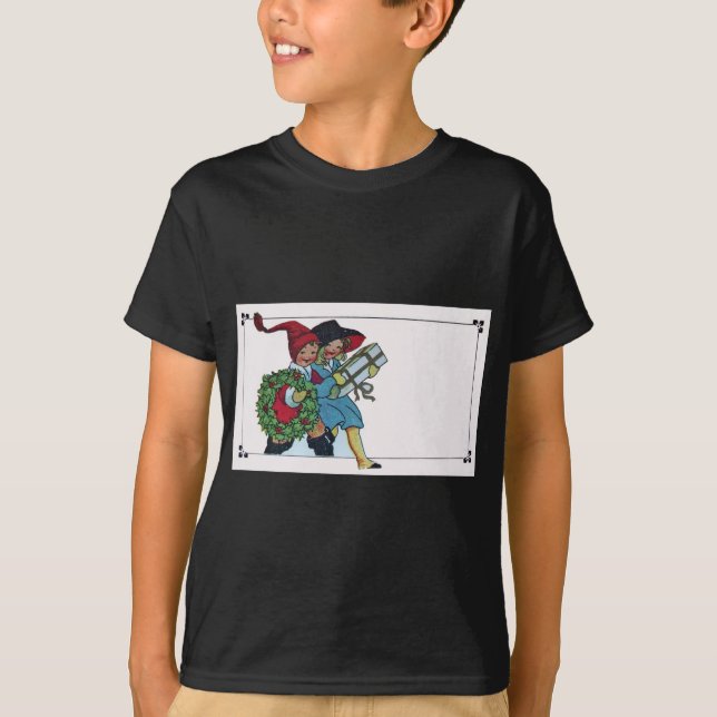 CHILDREN WITH CHRISTMAS GIFTS T-Shirt (Front)