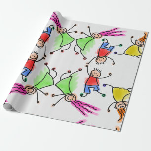 Children wrapping paper. wrapping paper