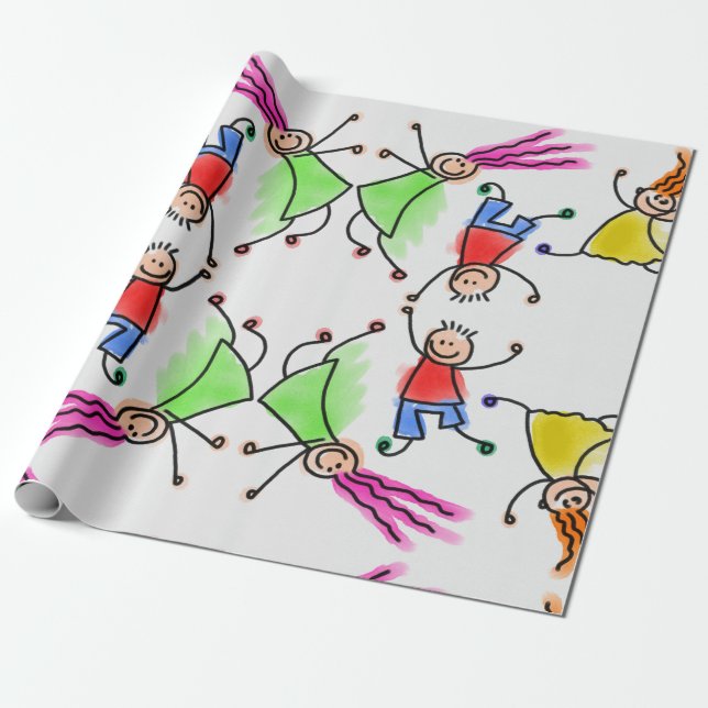 Children wrapping paper. wrapping paper (Unrolled)