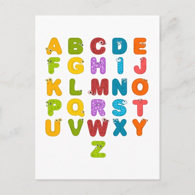 Children's Alphabet Postcard (Front)