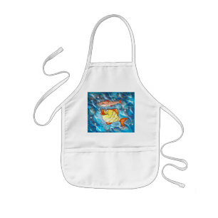children's apron with fun fish