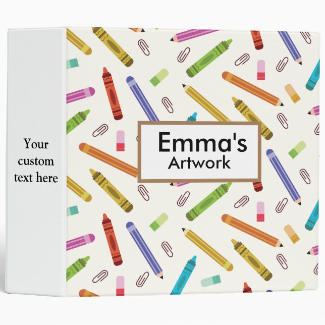 Children's artwork artist keepsake colourful  binder (Front/Spine)