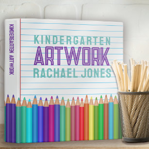 Children's Artwork Artist Pencils Keepsake Binder