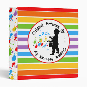 Childrens Artwork  Drawing Painting Binder