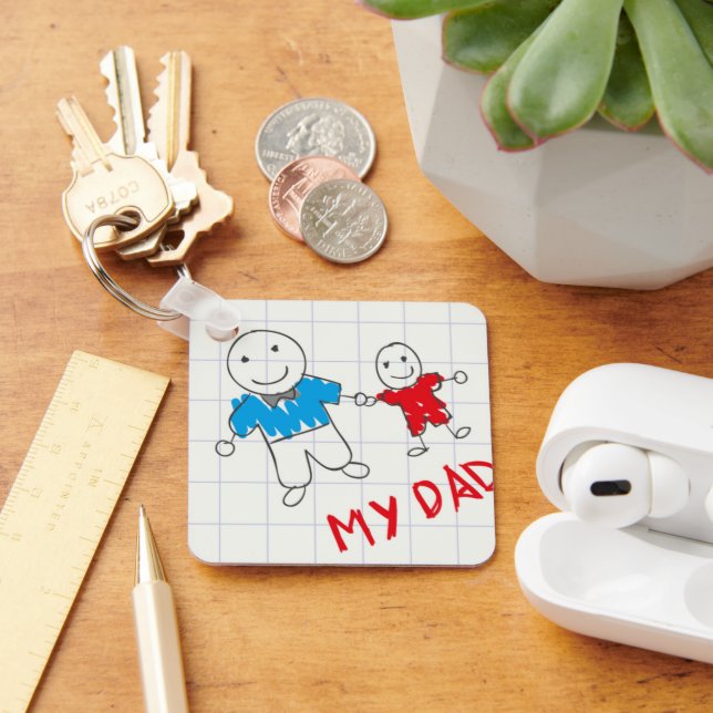 Children's Artwork & Photo Keychain  (Desk)
