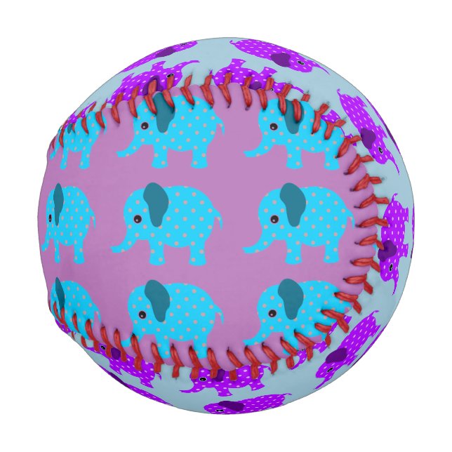 Children's Baseball - Colourful Elephant Design (Back Left)