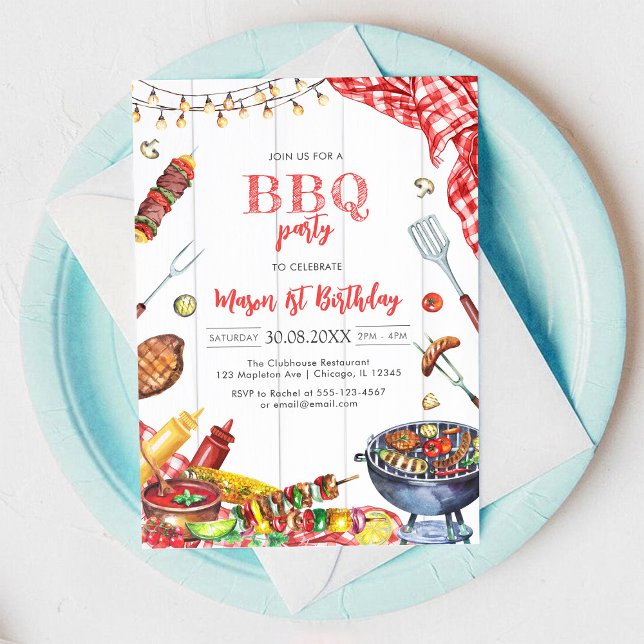 Children's BBQ Birthday Invitation (Créateur téléchargé)