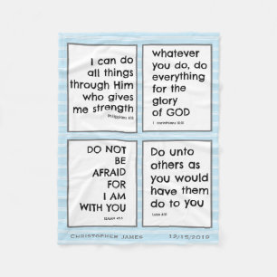 Children's Bible Verses, Customize Fleece Blanket