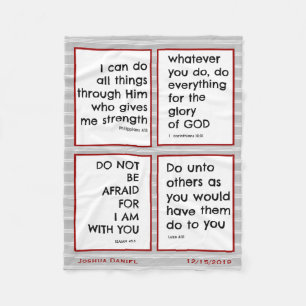 Children's Bible Verses, Customize Fleece Blanket