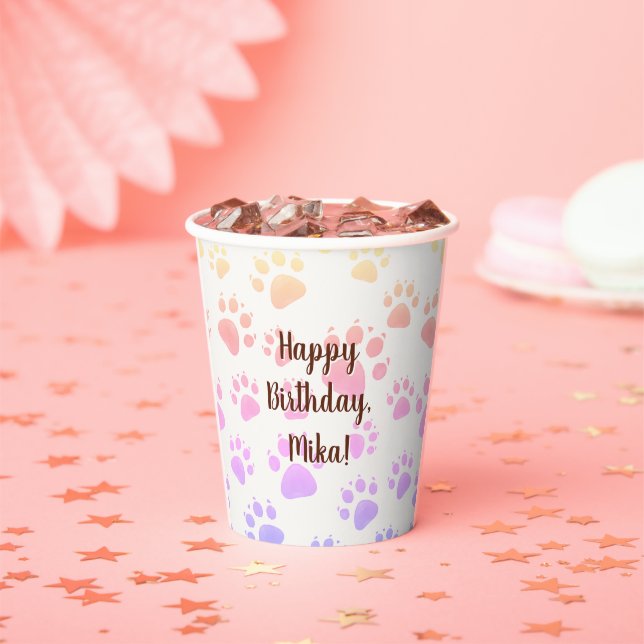 children's birthday decor paper cups (Insitu)