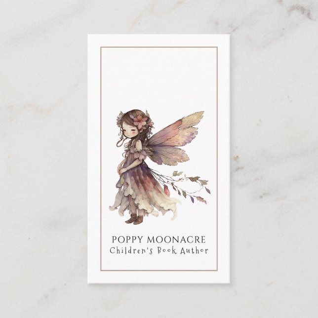 Children's Book Author Writer Fairy Business Card (Front)