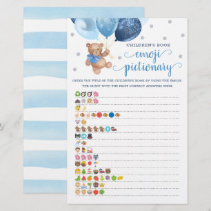 Children's Book Emoji Pictionary Game Teddy Bear 