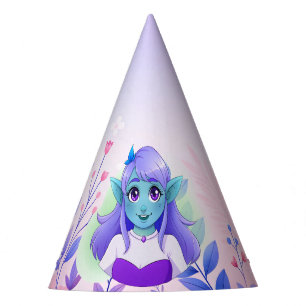 Children's caps with an elf are pink
